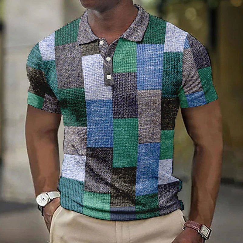 Polo Shirt Mænd med Tryk Stilfuld 3