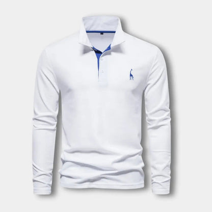 Polo Shirt Til Mænd Langærmet Med Åben Krave & Grafiske Detaljer 8