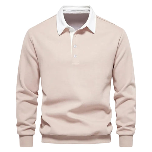 Polo Shirt Til Mænd Smart Casual Stil Med Lange Ærmer 0