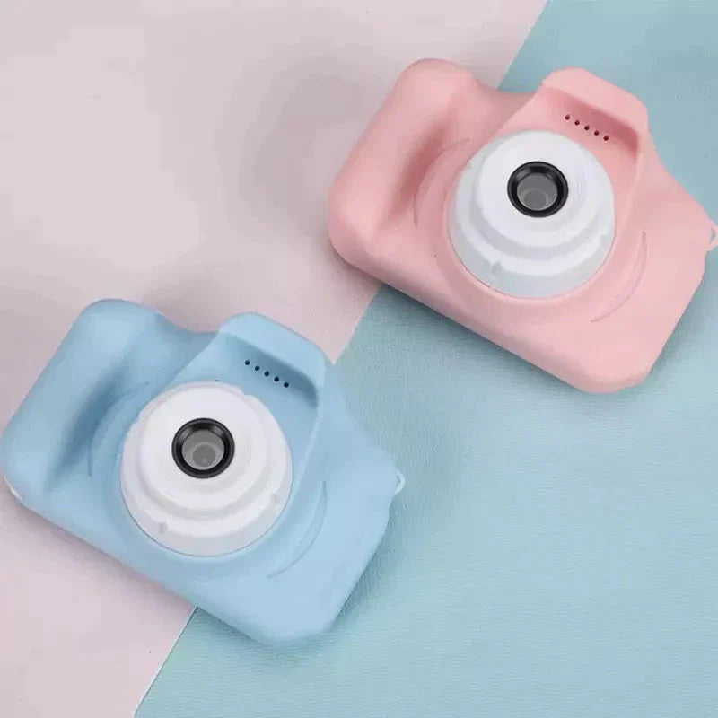 Mini Kamera Blå Retro Design Kompakt Plast og Metal-1
