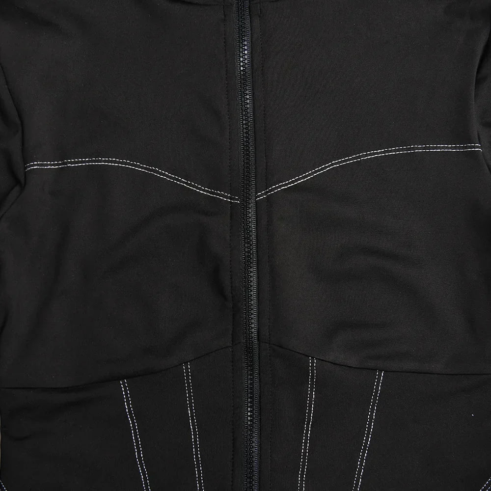 Dame Jumpsuit Bodycon Elegant Polyester med Lange Ærmer O-hals-3