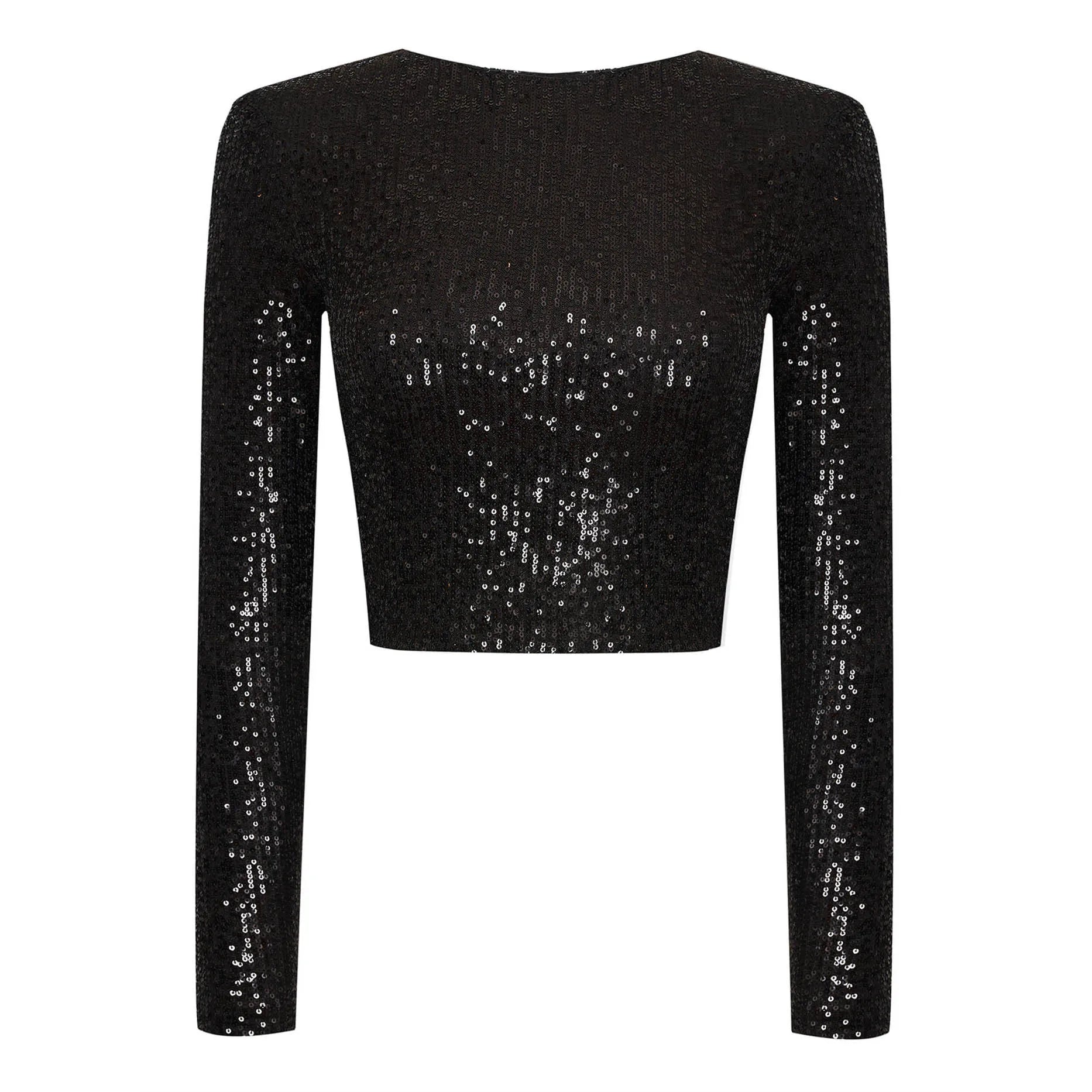 Variant image for Kvinders Festtop med Paljetter og Luksuriøst Design i Åndbart Polyester-4