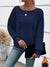 Kvinders Stribet Sweater Løs Pasform Blød Bomuldsblanding