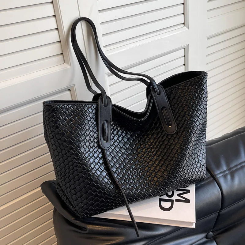 Dame Skuldertaske Flettet Kunstlæder 4