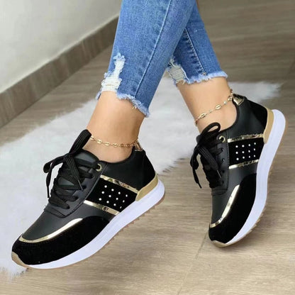Kvinders Sneakers Komfortabel PU-Læder Letvægt Design 3