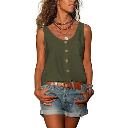 Kvinders Tanktop Ibiza-Stil Åndbar Bomuld-5
