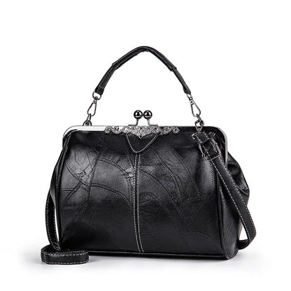Kvinders Håndtaske Retro-Chic Kunstlæder Rummelig Elegant 4
