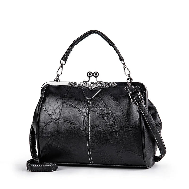 Kvinders Håndtaske Retro-Chic Kunstlæder Rummelig Elegant 4