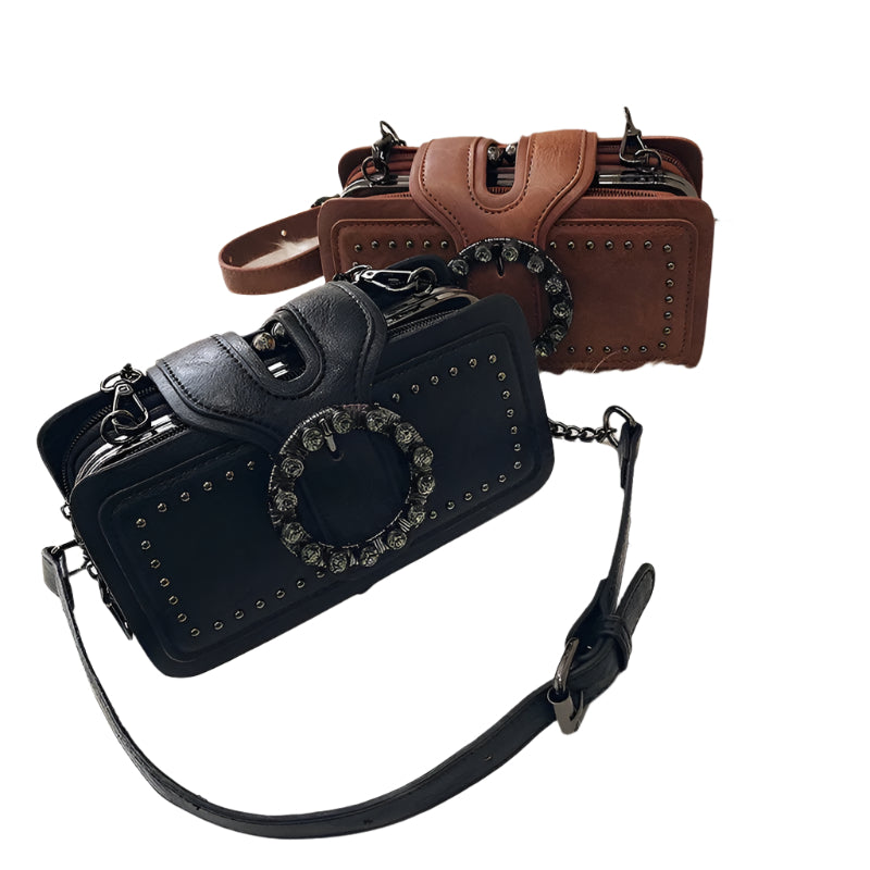 Kvinders Crossbody Taske med Vintage Spænde og Tidløst Design 2