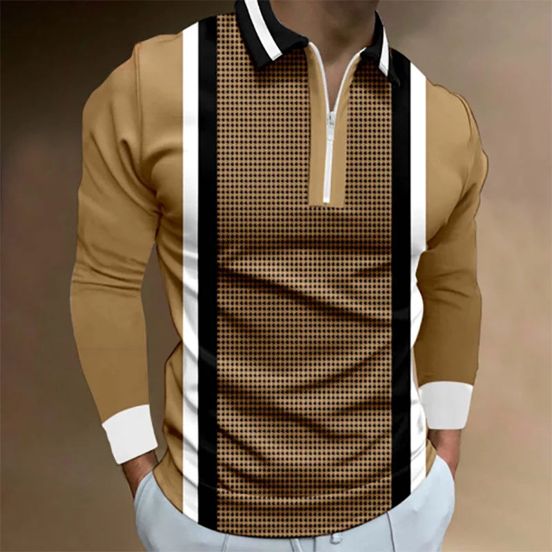 Poloshirt med lynlås til mænd
