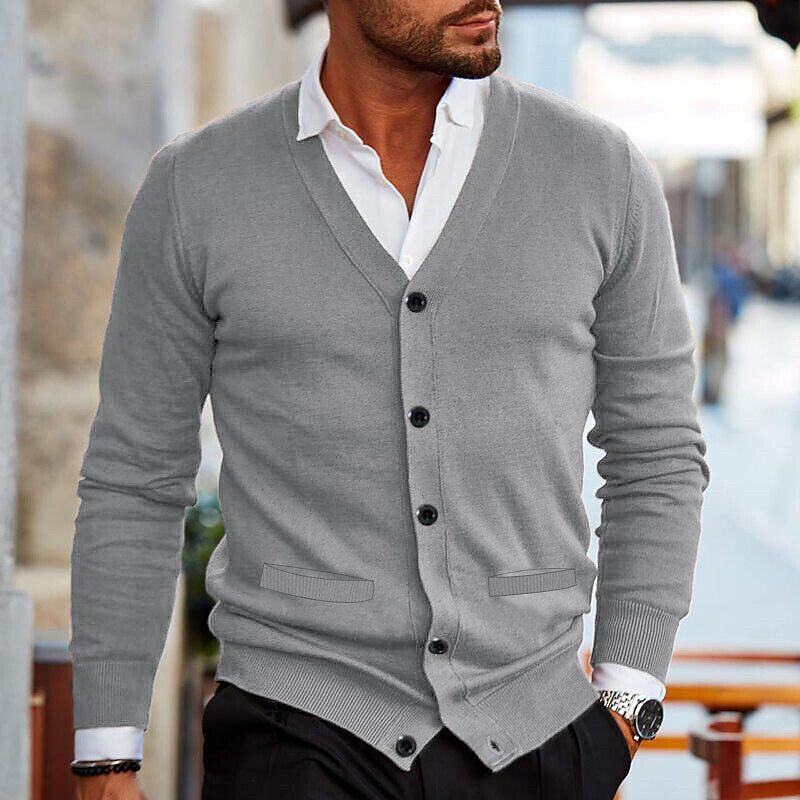 Cardigan Til Herre Moderne Design Blød Materiale