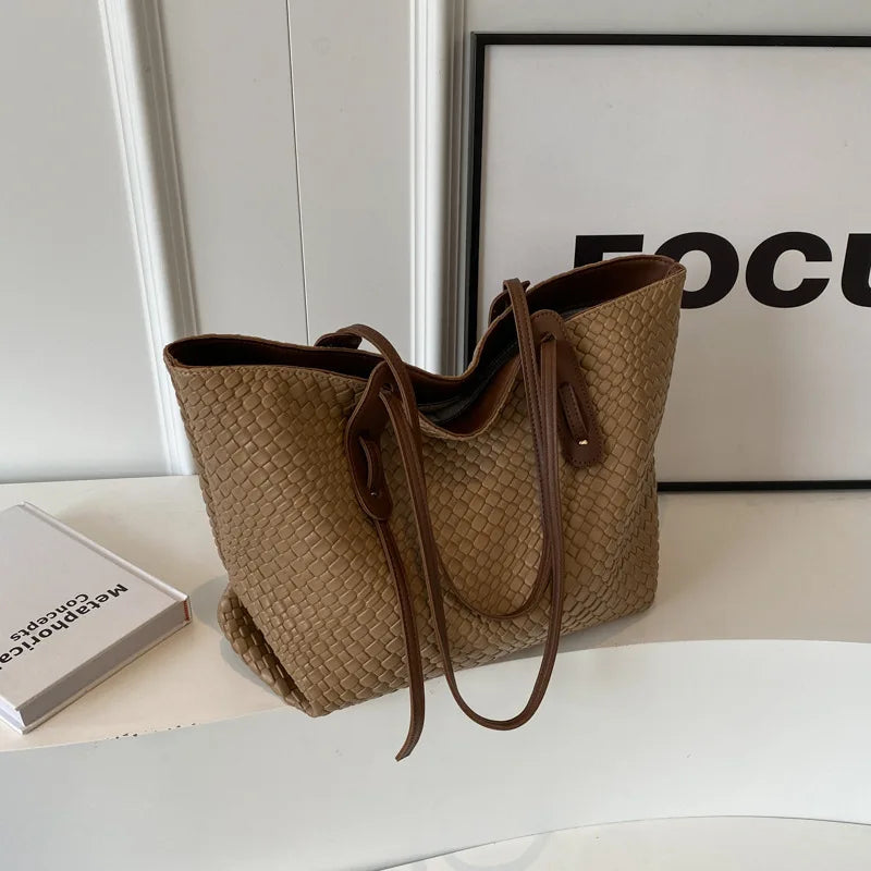 Variant image for Dame Skuldertaske Flettet Kunstlæder-4