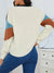 Kvinders Sweater Stribet Rund Hals Bomuldsblanding 6