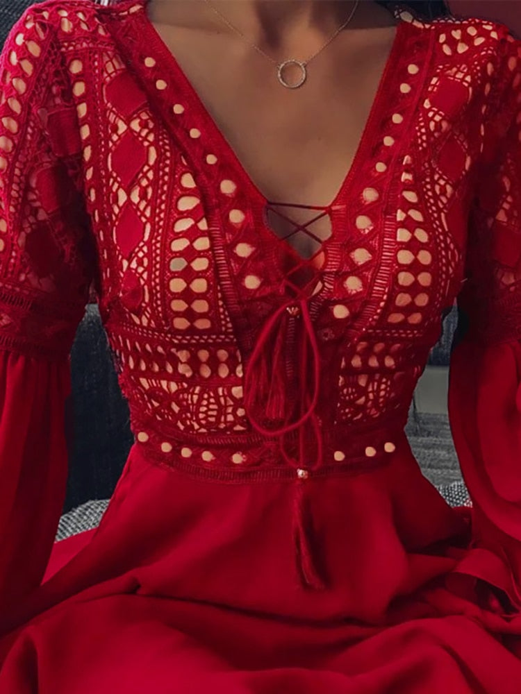 Kvinders Festkjole Elegant Design Polyester 3