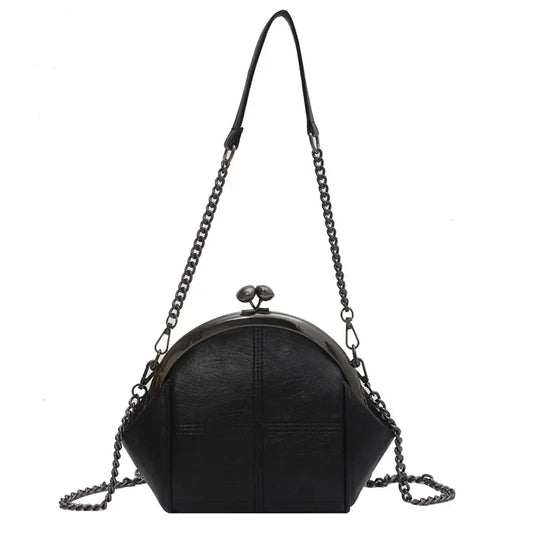 Dame Crossbody Taske med Kædedetaljer PU-Læder Kompakt Design 1