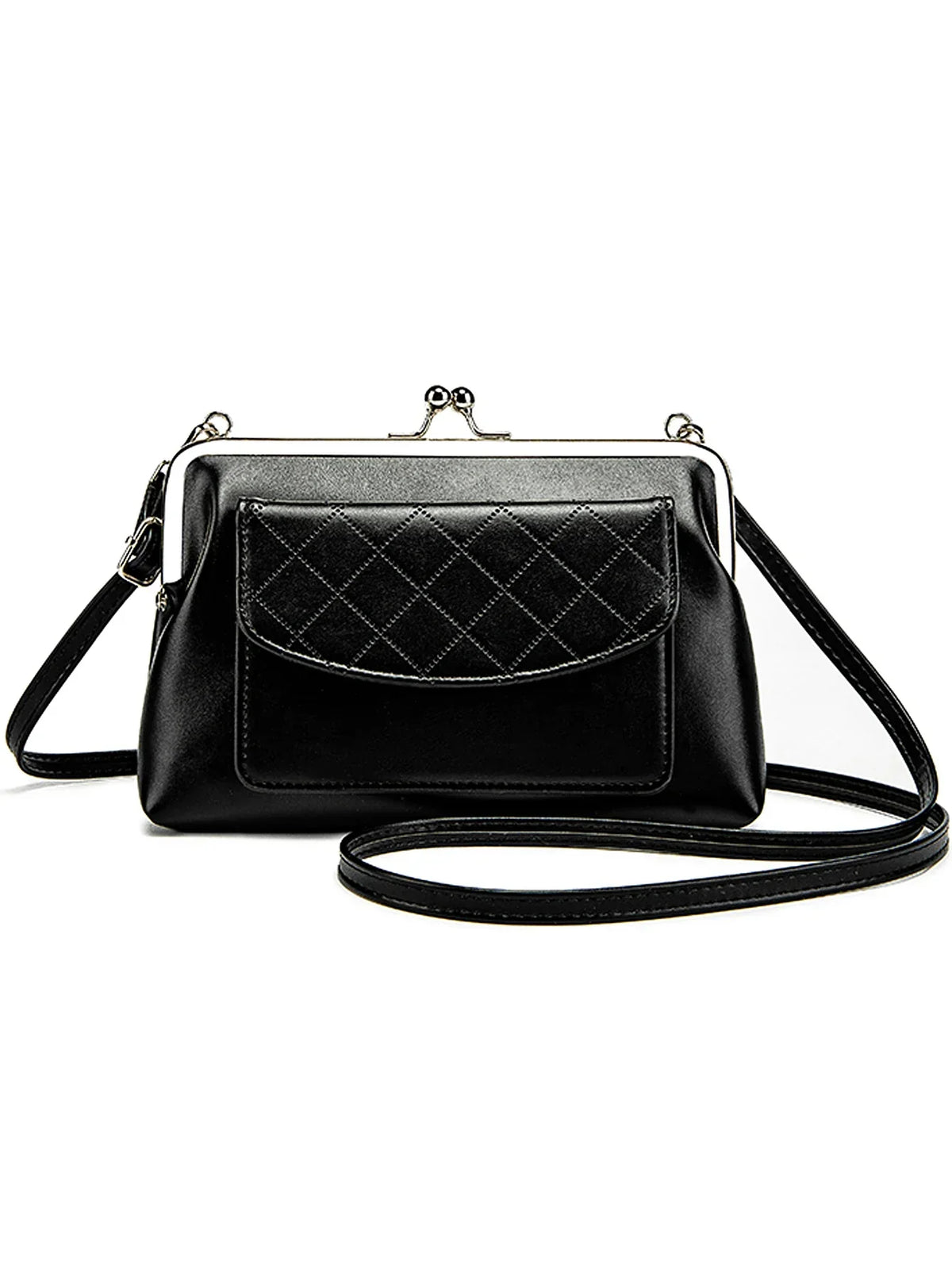 Dame Crossbody Taske Læbeformet Design Kunstlæder Kompakt 1