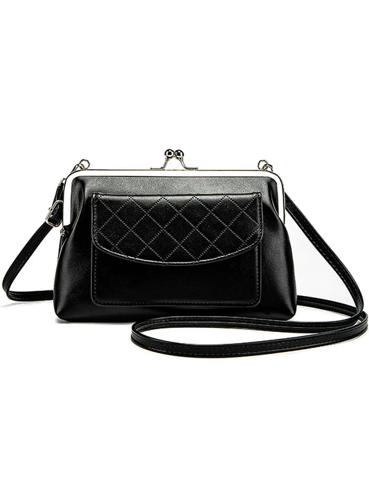 Dame Crossbody Taske Læbeformet Design Kunstlæder Kompakt 1