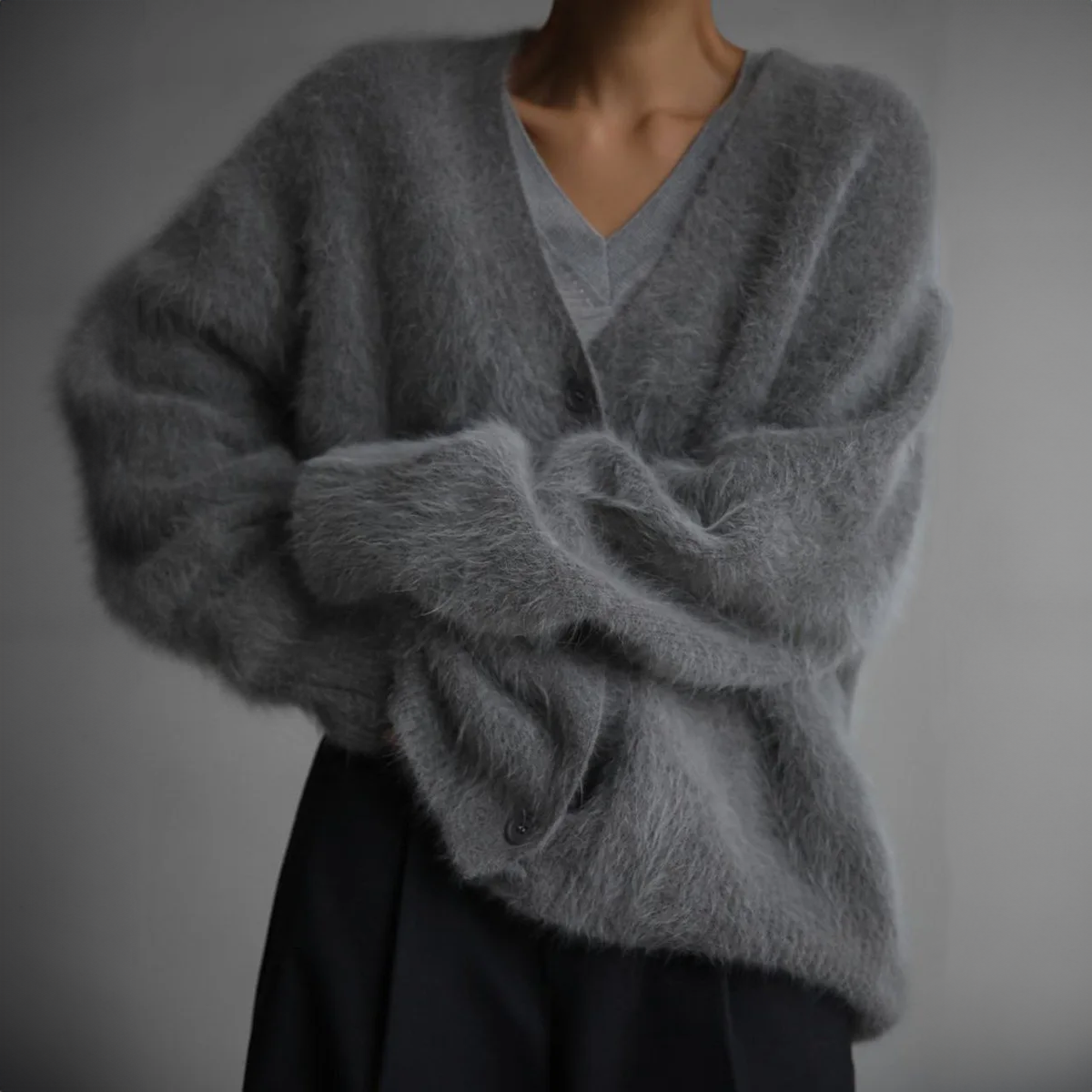 Dame Sweater Højhalset Strik Blød Akryl 5