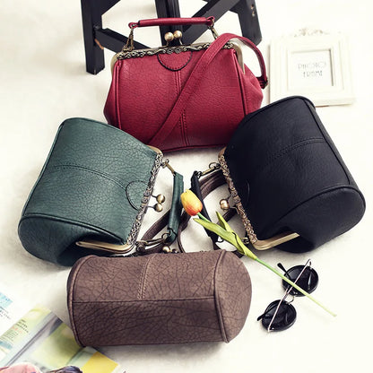Dame Crossbody Taske Minimalistisk Kunstlæder Vintage Design 6