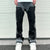 Herre Blussede Jeans Streetwear Denim med Patchwork Design 2