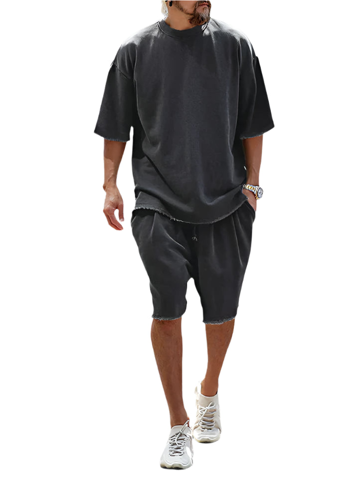Dame Oversize Sæt Trendy Snit Blød Bomuld-1