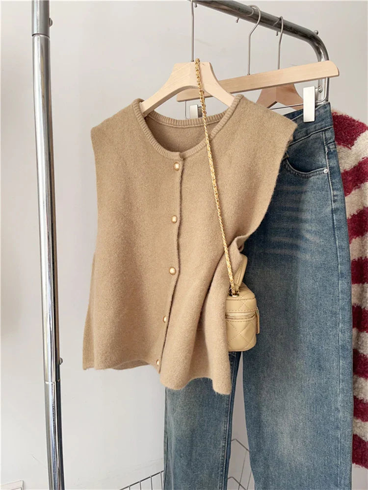 Variant image for Dame Cardigan Klassisk Stil Med Knapper Blød Bomuldsblanding-5