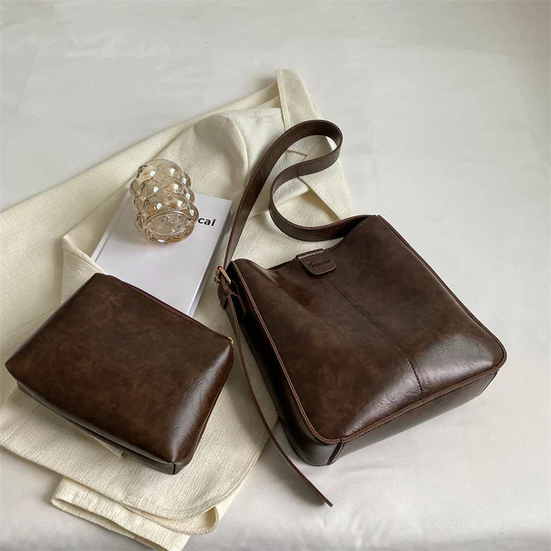 Kvinders Skuldertaske Vintage Chic Læder 4