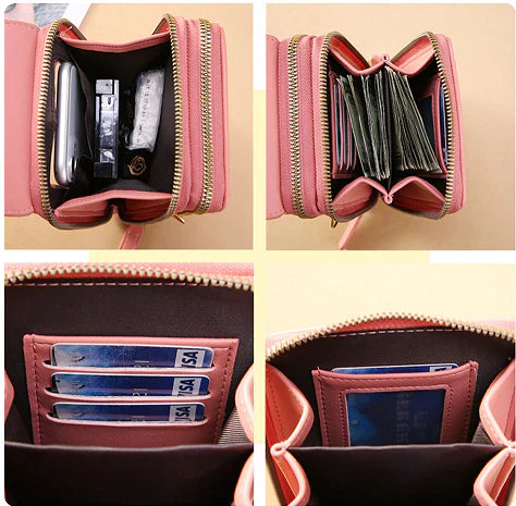 Kvinders Anti Diebstahl Taske Rosa Vandafvisende Stilfuld Kompakt-5