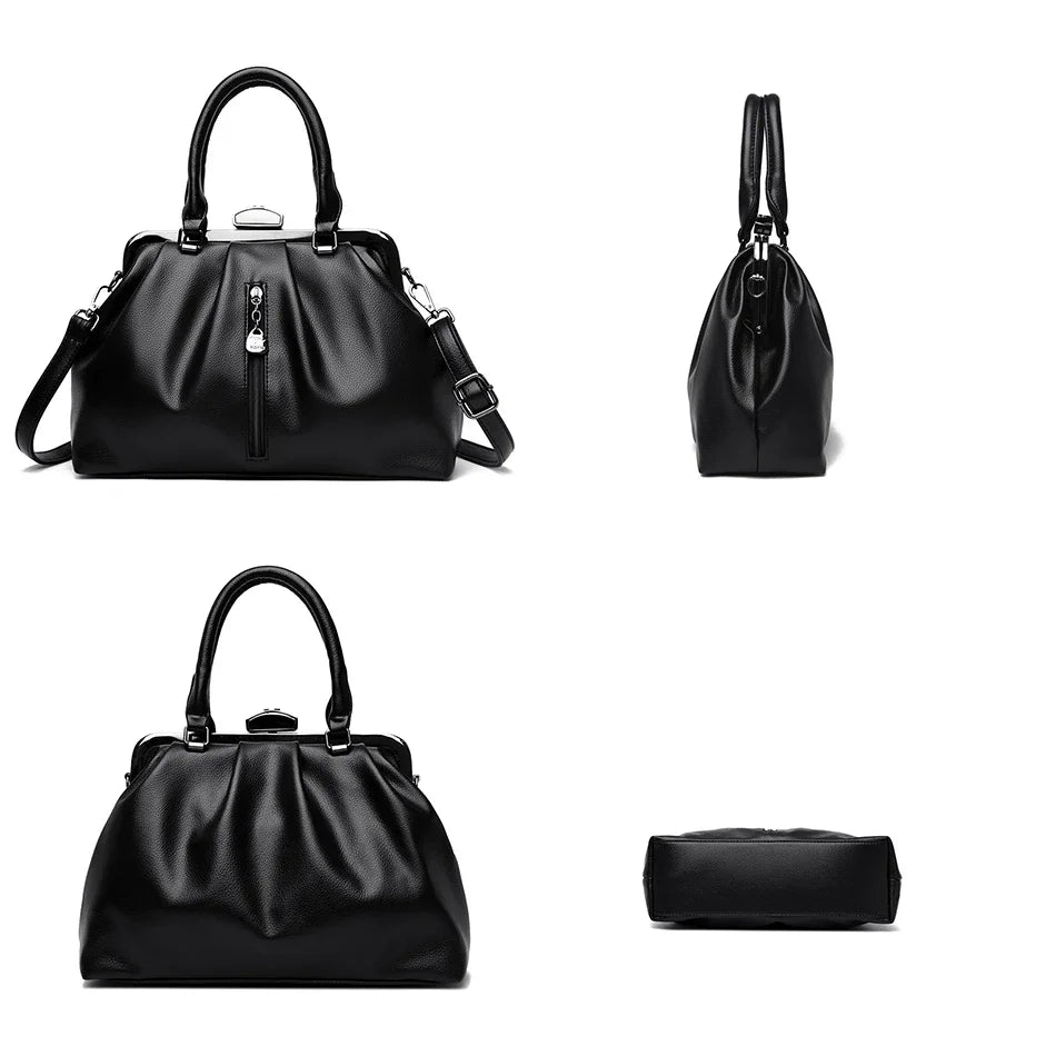 Kvinders Crossbody Taske Trendy PU Læder 6