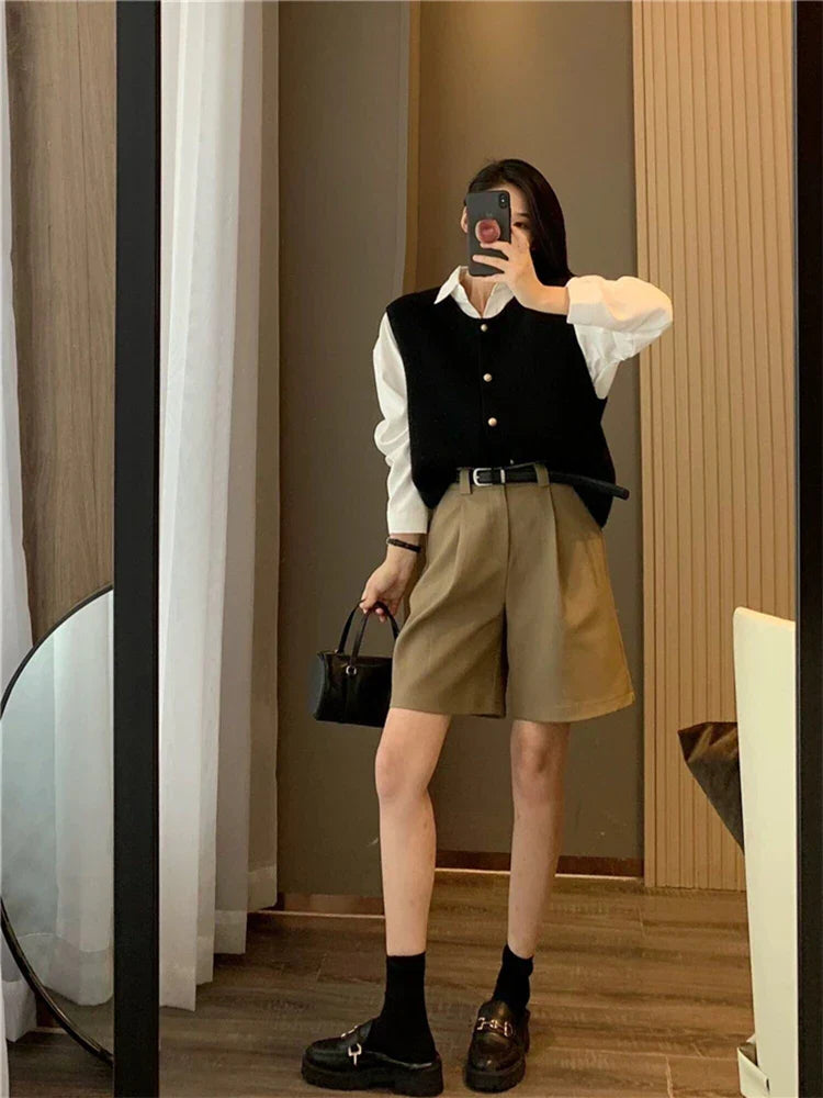 Kvinders Cardigan Klassisk Stil Med Knapper Blød Bomuldsblanding