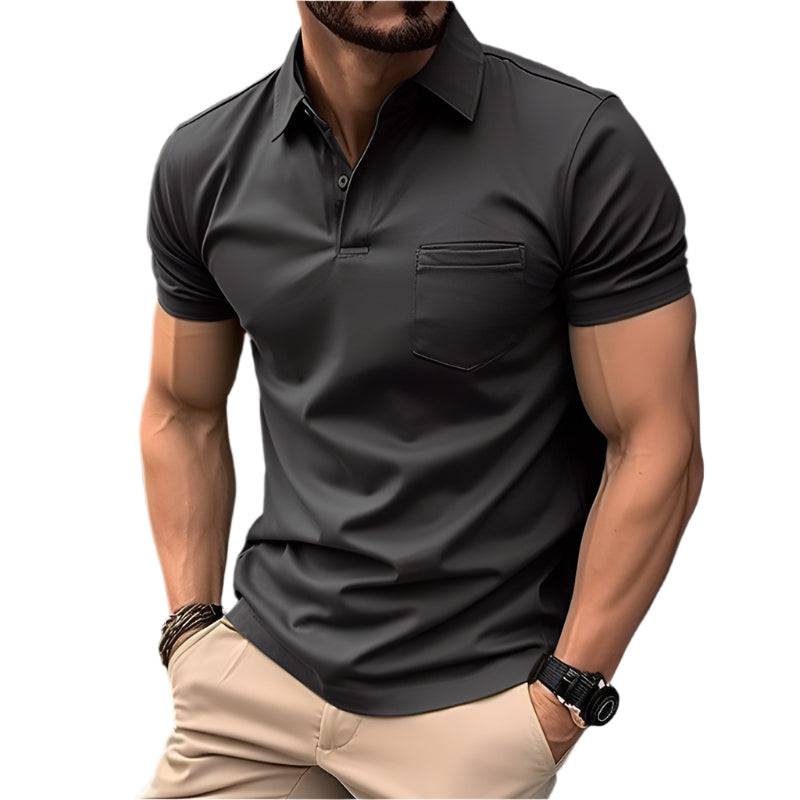 Herre Polo Shirt Elegant Åndbar 100% Bomuld-1