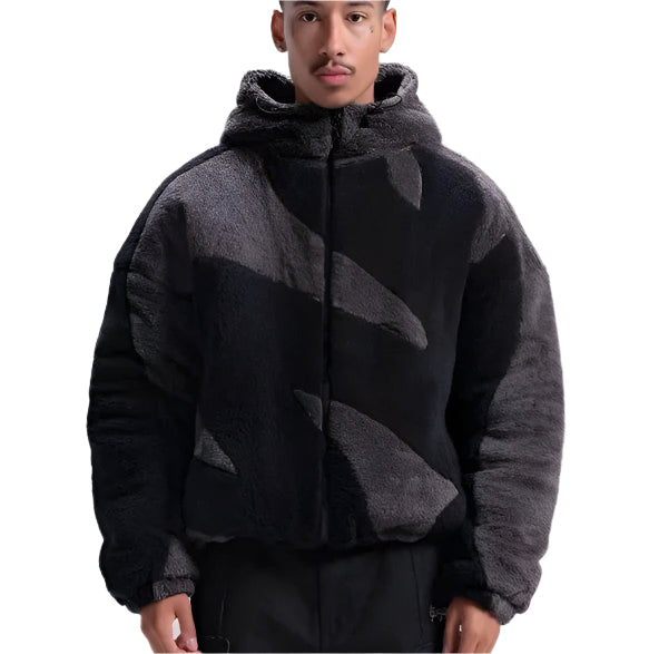 Variant image for Herre Vinter Jakke Lamsuld Med Lynlås Komfortabel Til Udendørs Aktiviteter-9