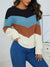 Kvinders Sweater Stribet Rund Hals Bomuldsblanding 3