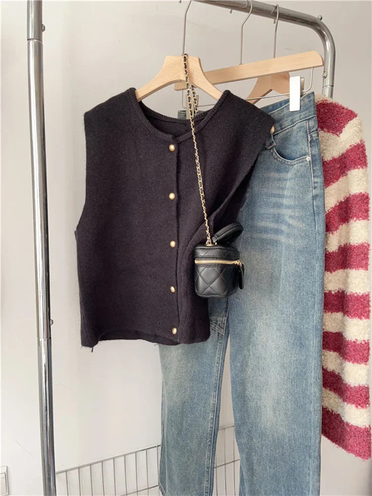 Variant image for Dame Cardigan Klassisk Stil Med Knapper Blød Bomuldsblanding-3