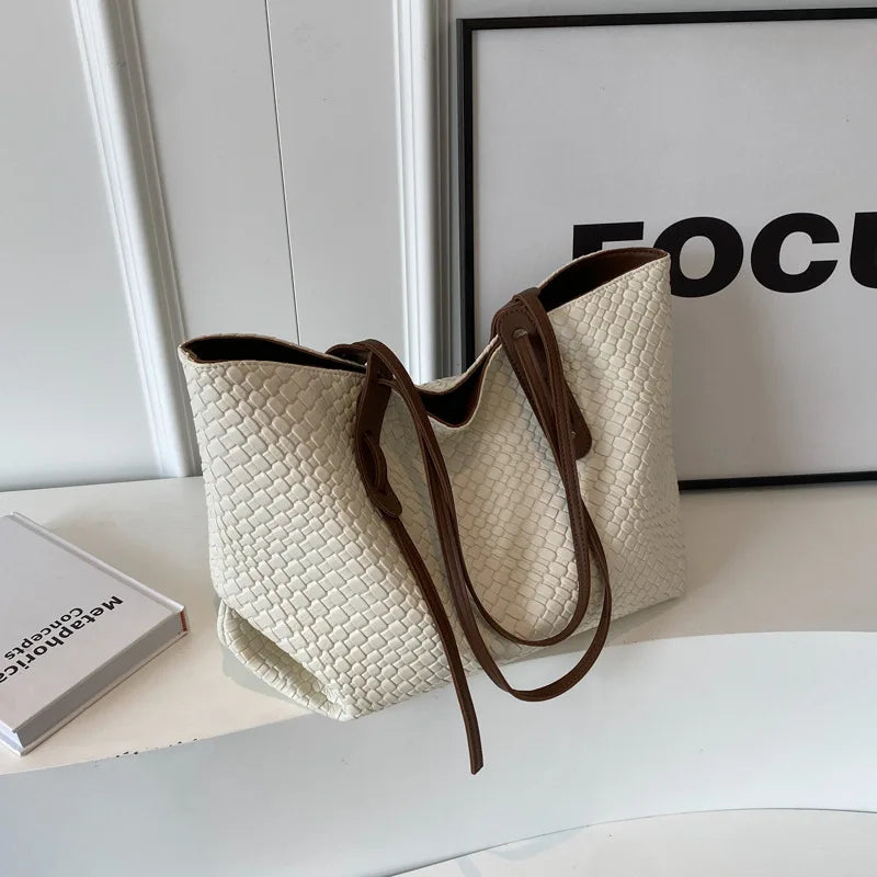 Dame Skuldertaske Flettet Kunstlæder 5