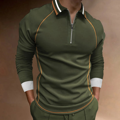 Poloshirt med lynlås til mænd