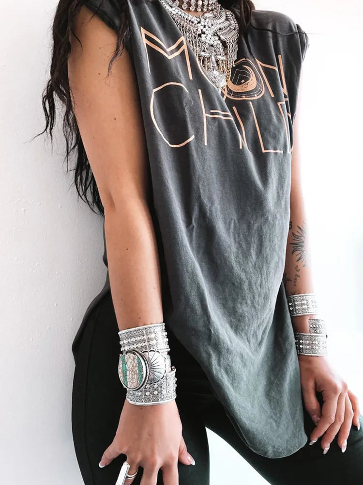 Unisex T-shirt Unik Print 100% Bomuld-2