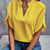 Skjortebluse Dame Casual Split V-Hals Viskose Polyester 13