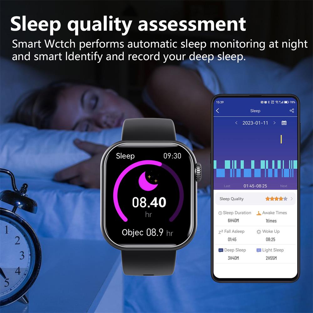 Smartwatch med Fitness Tracker og Sundhedsovervågning 4