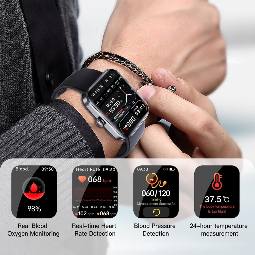 Smartwatch med Glukoseovervågning og Fitness Tracking 3