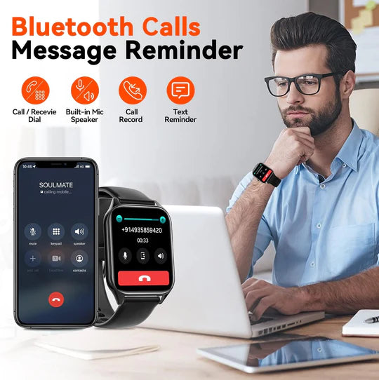 Smartwatch med Glukoseovervågning og Fitness Tracking 5