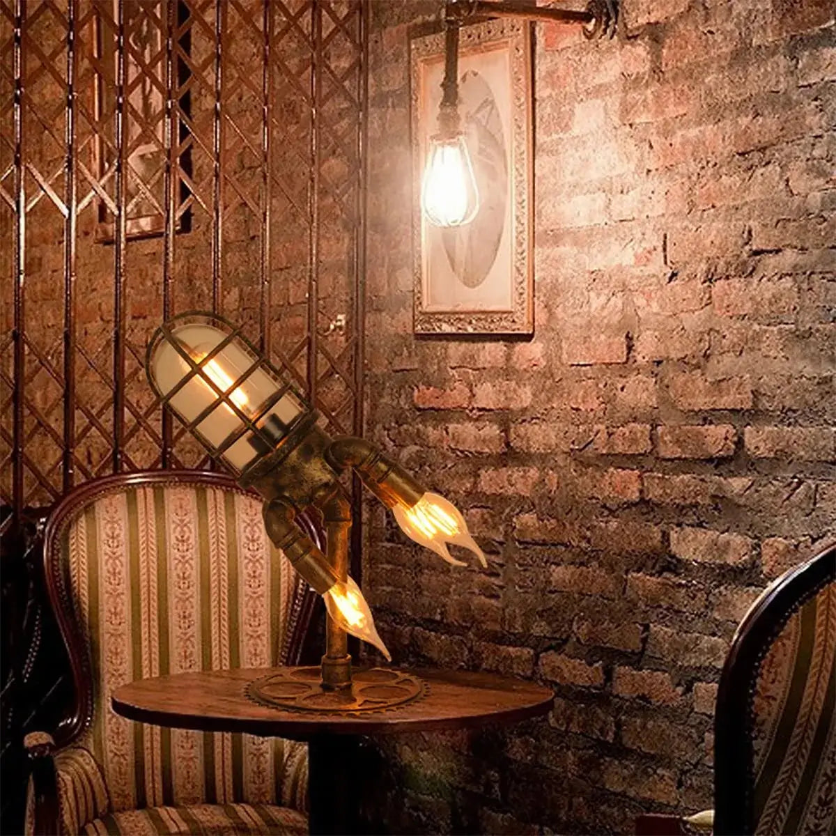 Steampunk Raket Lampe