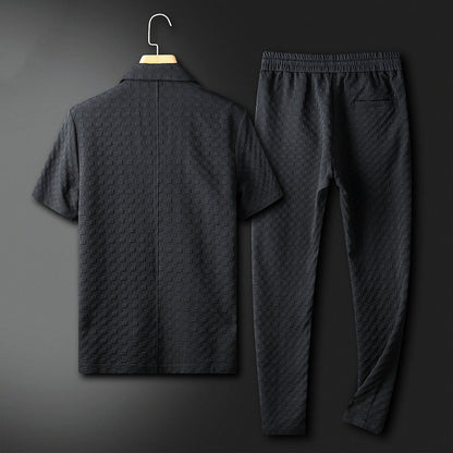 Herre To-delt Kostume Geometrisk Design