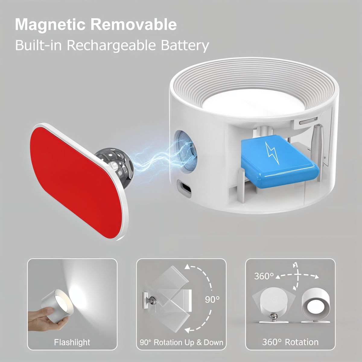 Trådløs Væglampe LED Design 2