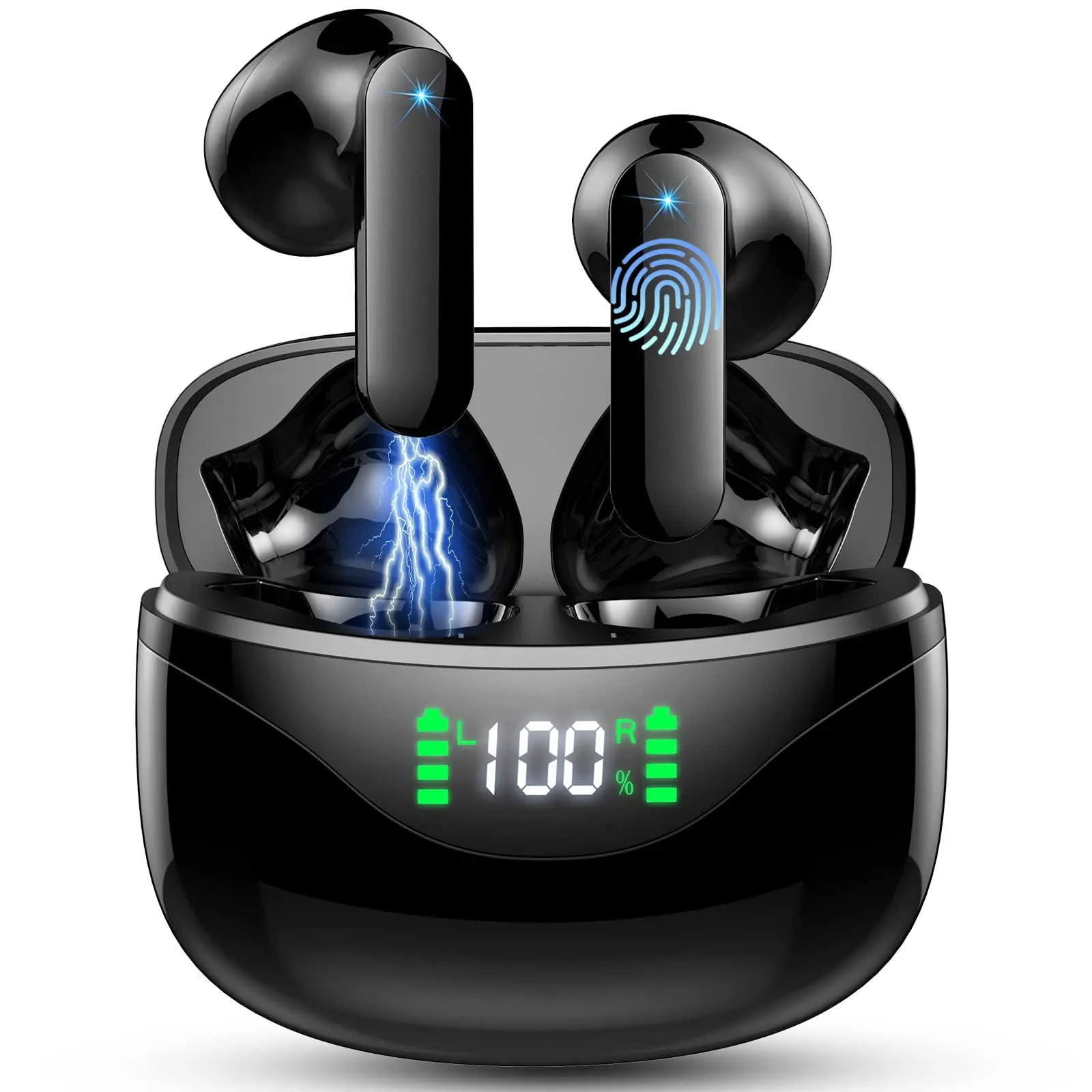 Trådløse Ørepropper Bluetooth 5.3 med Støjdæmpende Mikrofon til Mænd og Kvinder 0