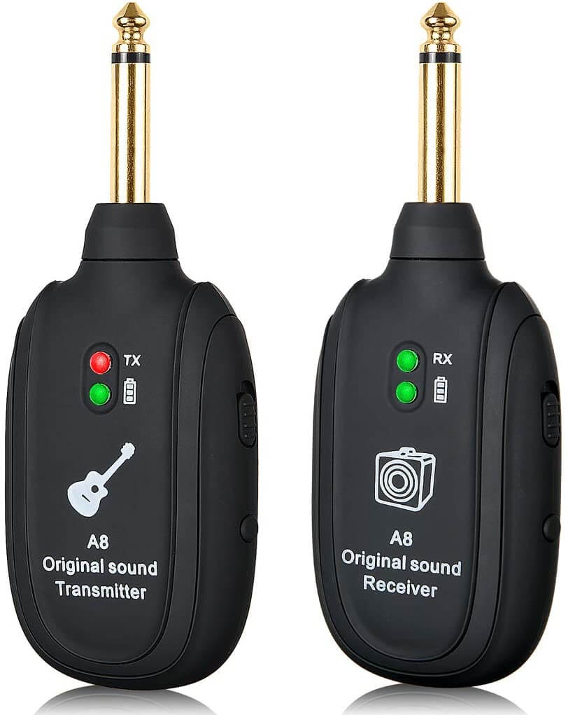 Trådløst guitarforstærkersystem | Sender og modtager