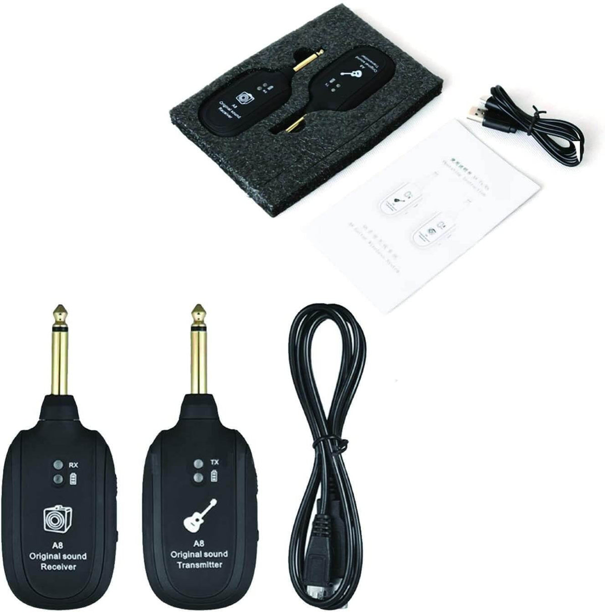 Trådløst guitarforstærkersystem | Sender og modtager