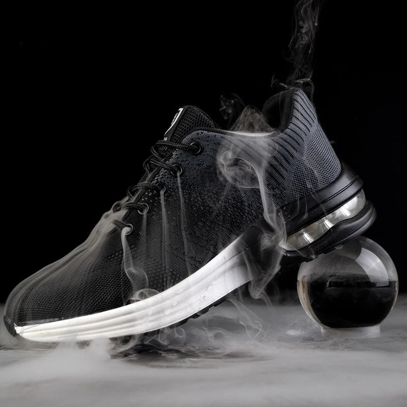 Unisex Arbejdssko Stål Tå Anti-Punktering Åndbar Gummi 4