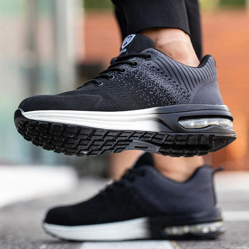 Unisex Arbejdssko Stål Tå Anti-Punktering Åndbar Gummi 5