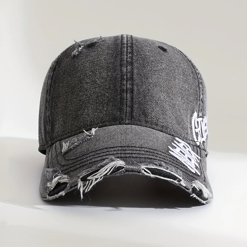 Unisex Baseball Cap Distressed Style for Casual Looks 3